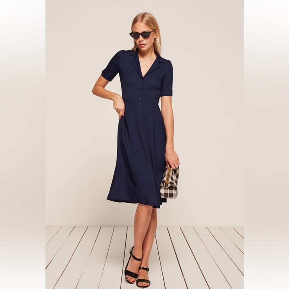 Reformation dress, navy, size small, vintage